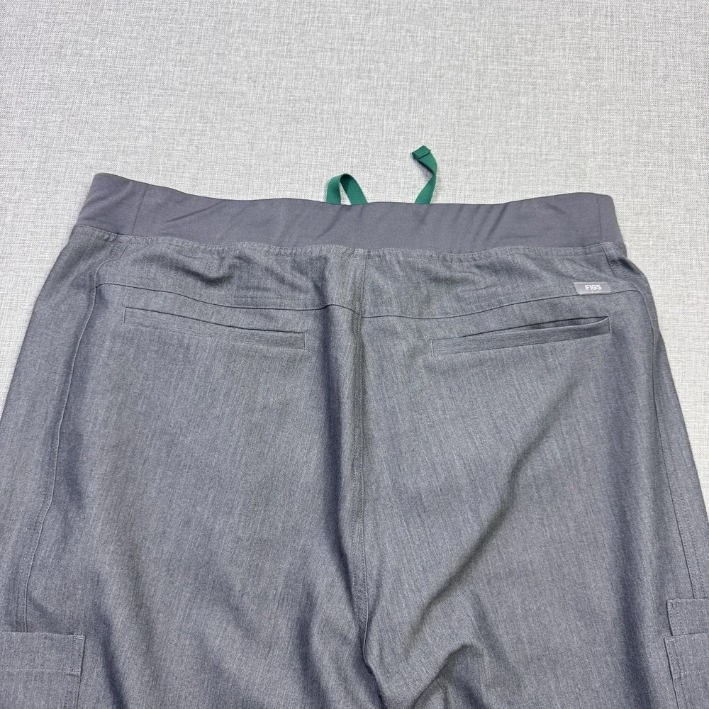 FIGS Scrub Pants Mens XL Gray Technical Collection T2001‎ Cargo Drawstring